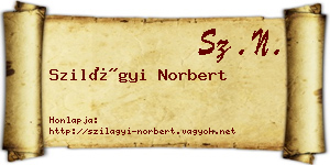 Szilágyi Norbert névjegykártya