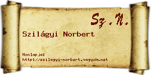 Szilágyi Norbert névjegykártya